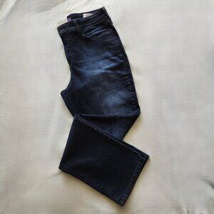 Ladies NYDJ dark wash straight fit stretch denim jeans Size 12